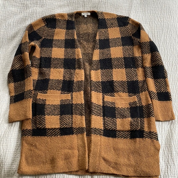 Madewell Sweaters - Long Checkered Cardigan Madewell